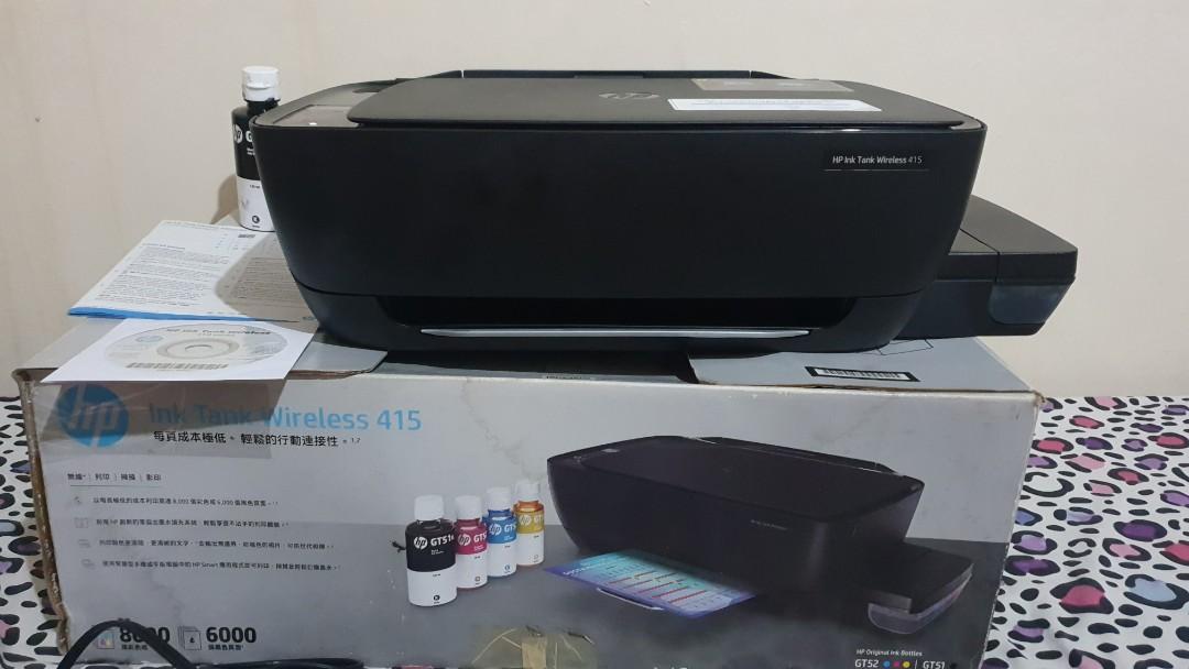 HP Ink Tank Wireless 415 Printer, Computers & Tech, Printers, Scanners ...