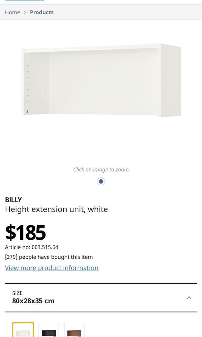 Ikea billy shelf extension 書櫃, 傢俬＆家居, 傢俬, 書櫃、櫃子及架 Carousell