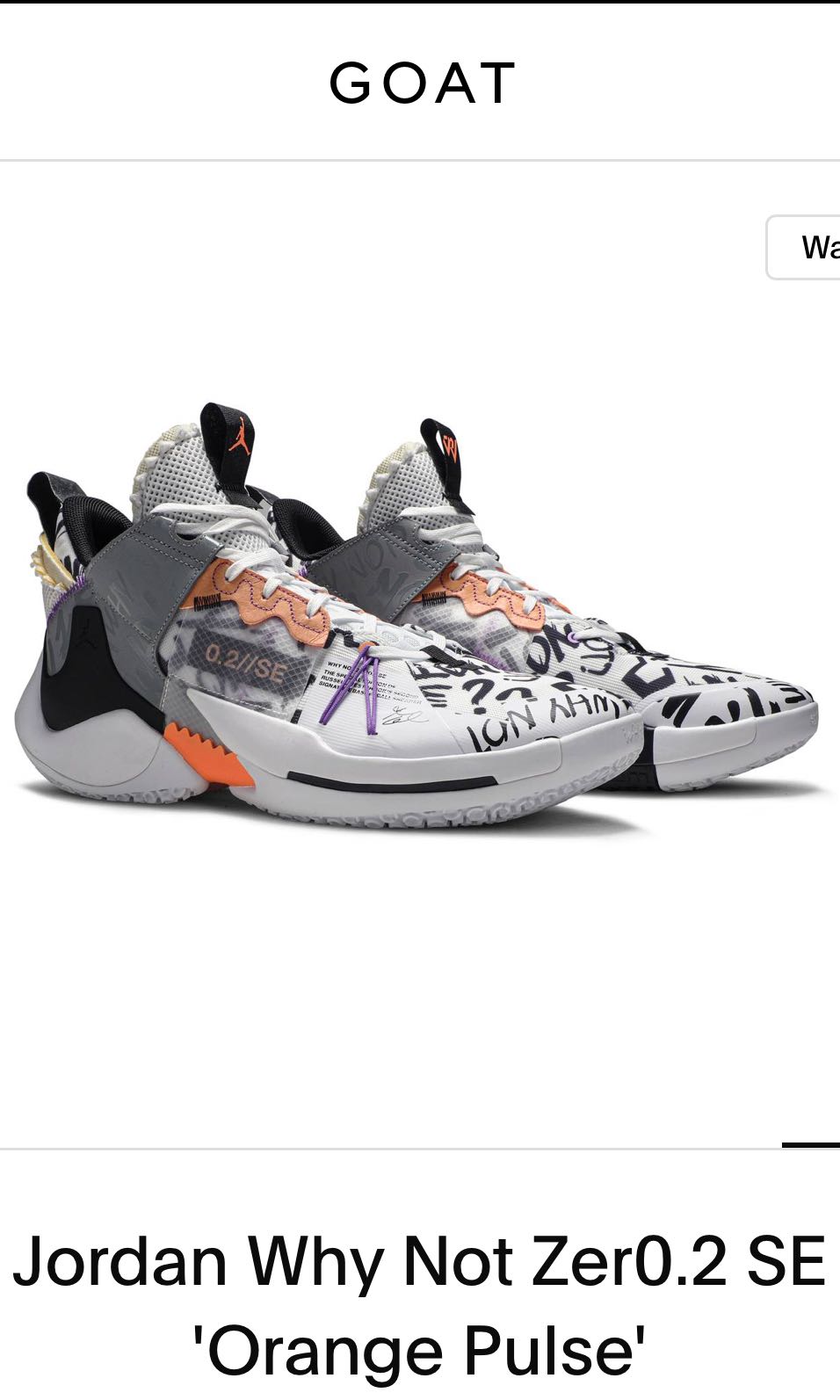 JORDAN WHY NOT ZERO.2 SE PF Men s Fashion Footwear Sneakers on