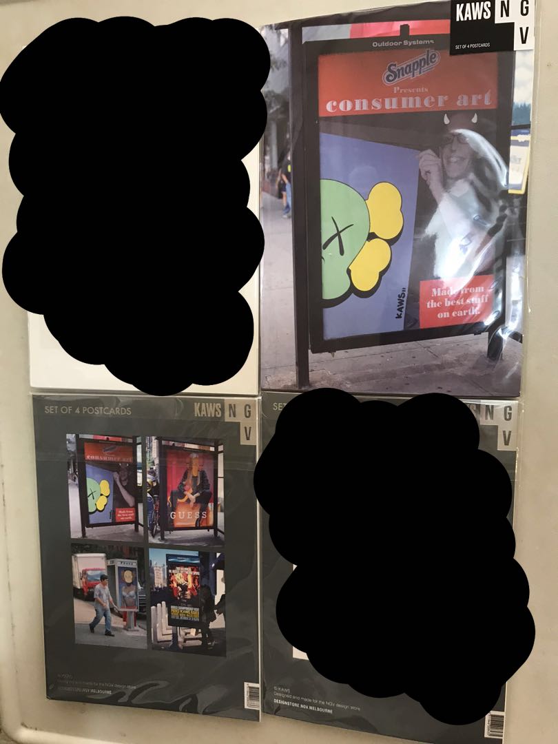 Kaws NGV design store 澳洲限定postcard set of 4 明信片david