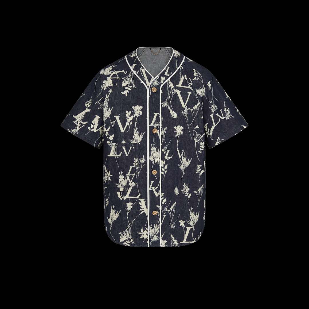 LOUIS VUITTON LEAF BASEBALL DENIM SHIRT, Men's Fashion, Tops & Sets, Formal  Shirts on Carousell