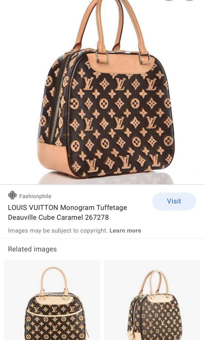 Louis Vuitton Monogram Tuffetage Deauville Cube Caramel