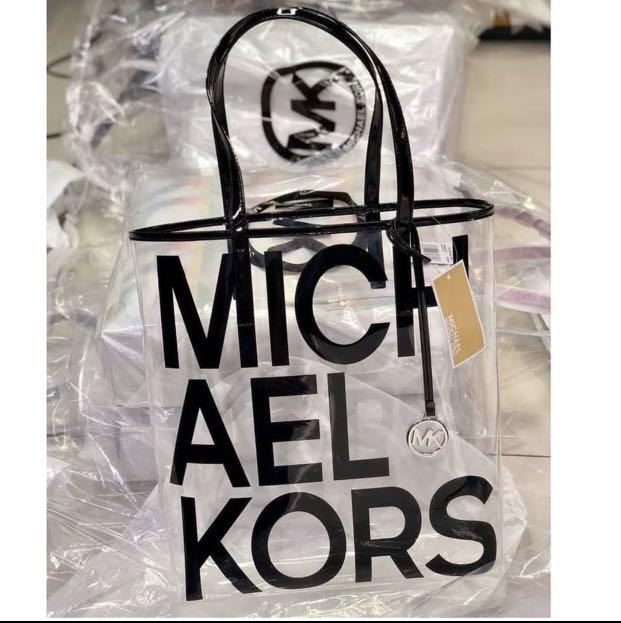 Michael Kors clear tote bag, Luxury, Bags & Wallets on Carousell