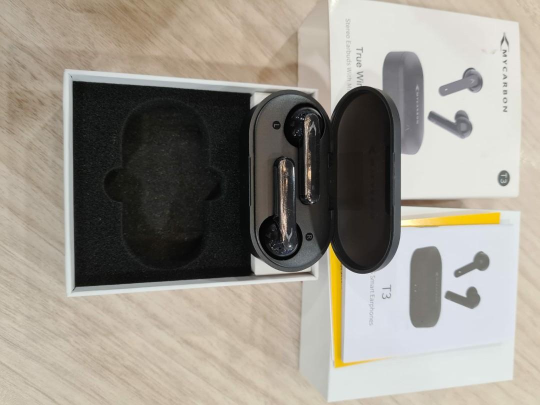 MyCarbon T3 True Wirless Earbuds Audio Earphones on Carousell