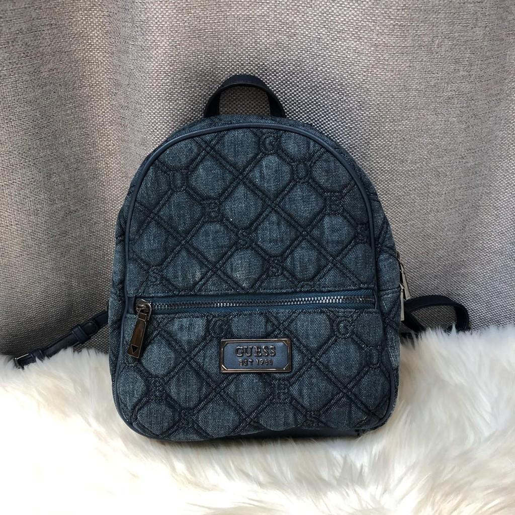 Guess denim mini backpack online