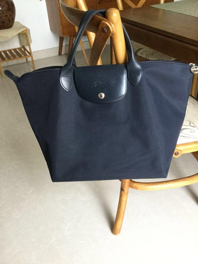 longchamp bag navy blue medium