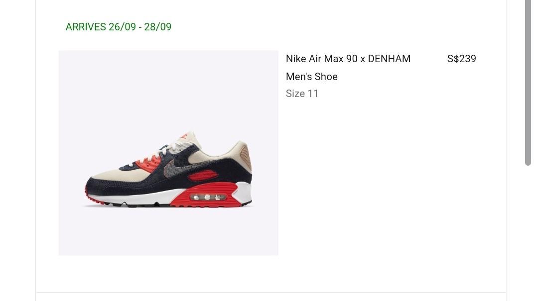 Nike Air Max 90 x Denham, Men's Fashion 