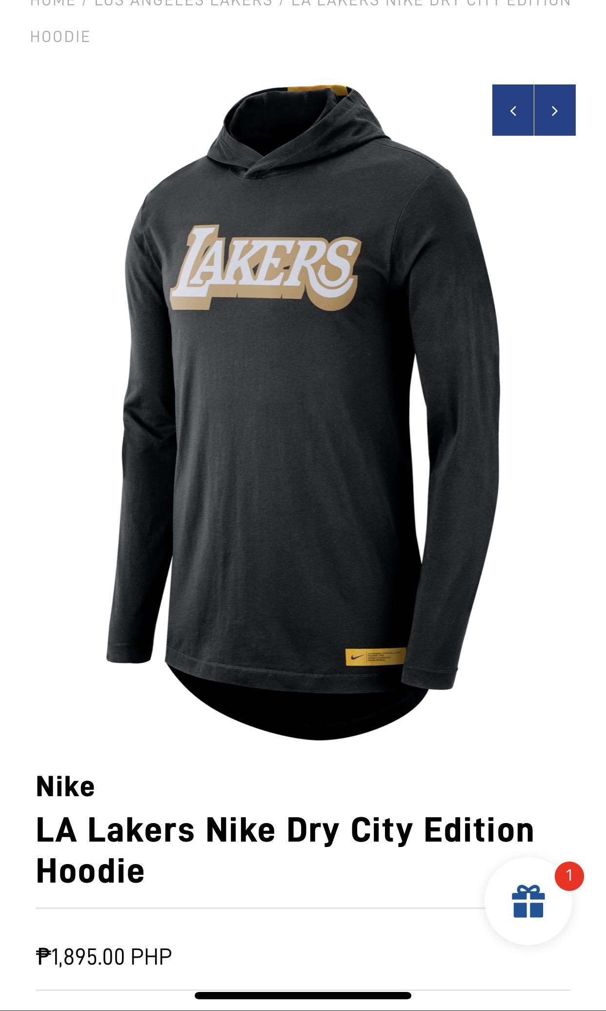 Lakers City Edition Nike Hoodie, Men's Fashion, Tops & Sets, Hoodies on  Carousell