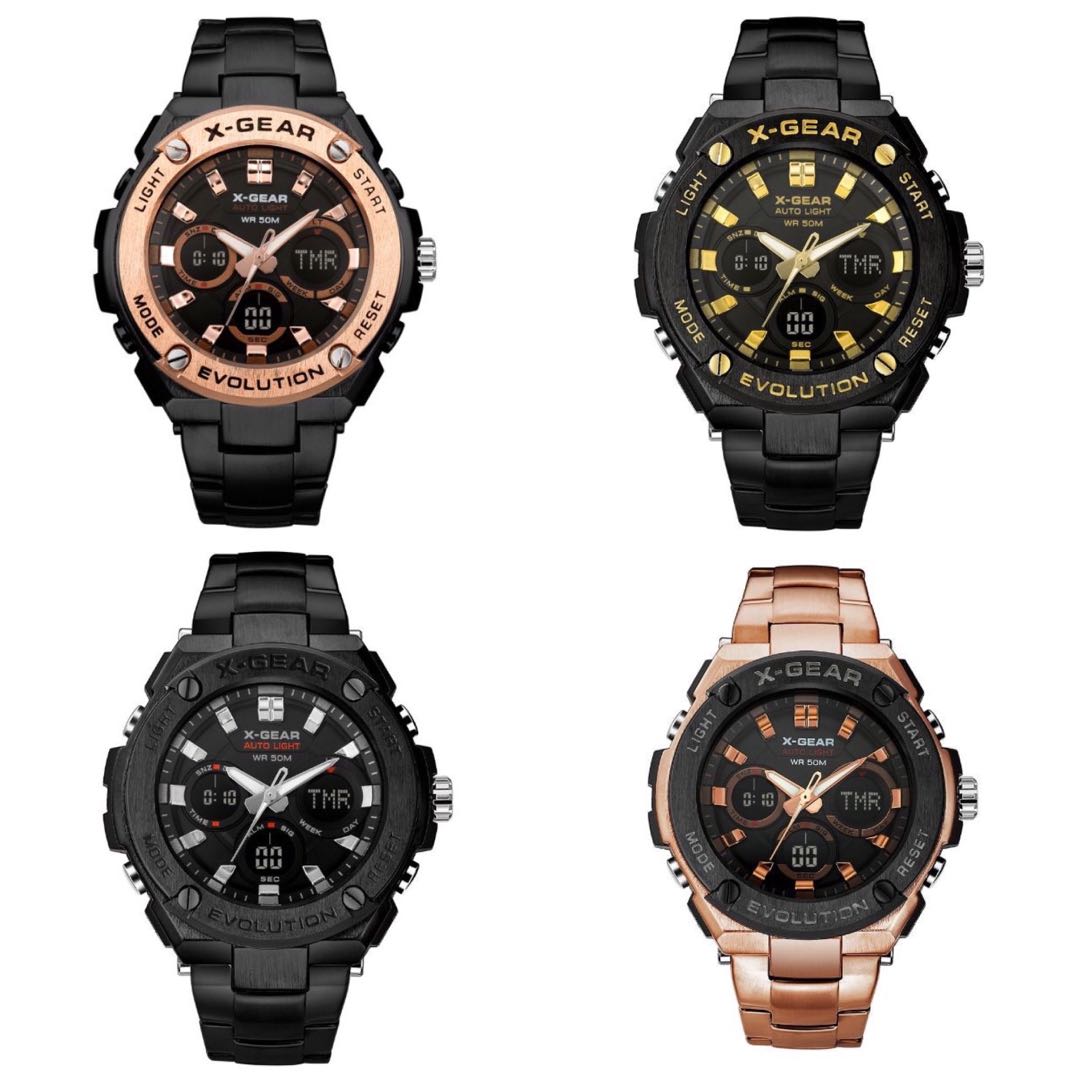 Original X GEAR 3788 Military Sports Multi function Digital Stainless Steel Sports Men Watch Men s Fashion Watches Accessories Watches on Carousell