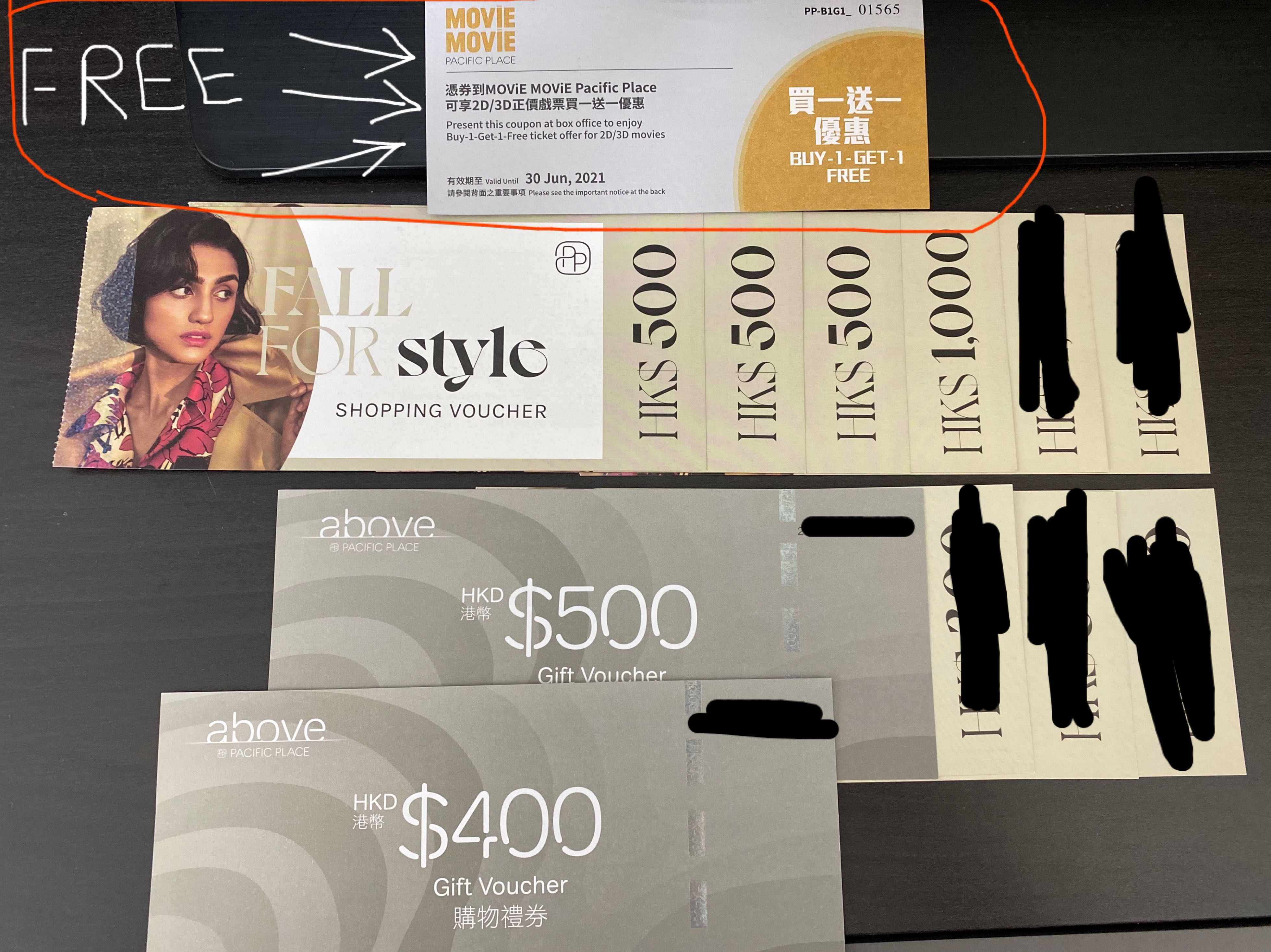 Pacific Place Shopping & Gift Voucher (after discount), 門票 ...