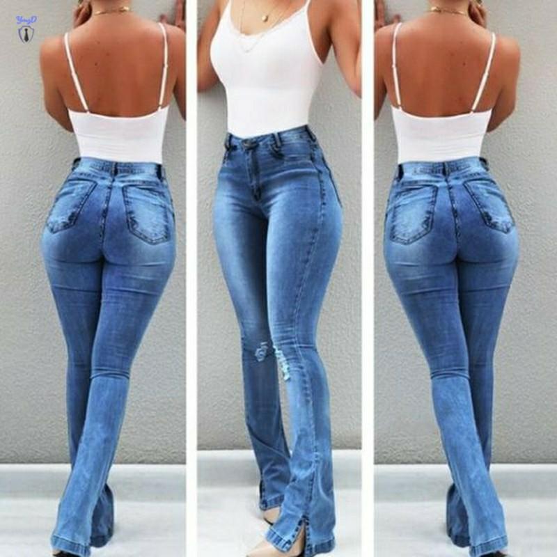 ladies plus size ripped jeans