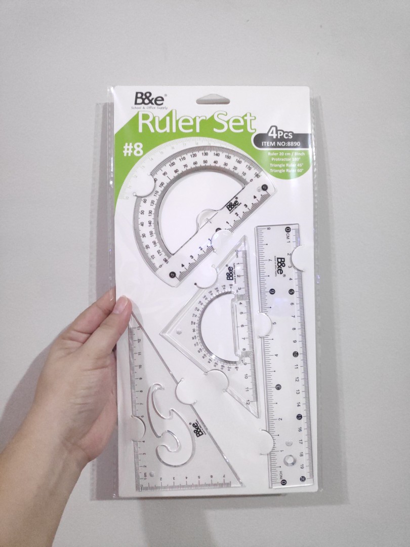 PREORDER B&e 4pc Ruler Set #8, Hobbies & Toys, Stationary & Craft ...