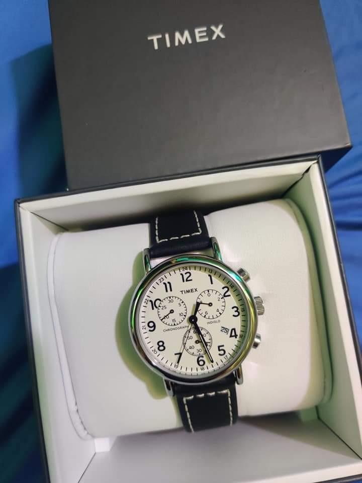 New Arrival TIMEX Weekender Chronograph Leather Strap