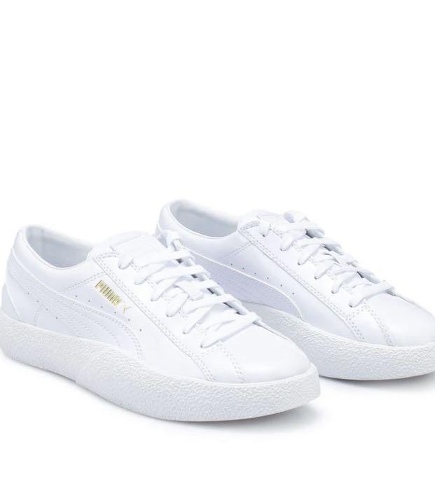puma white tennis shoes