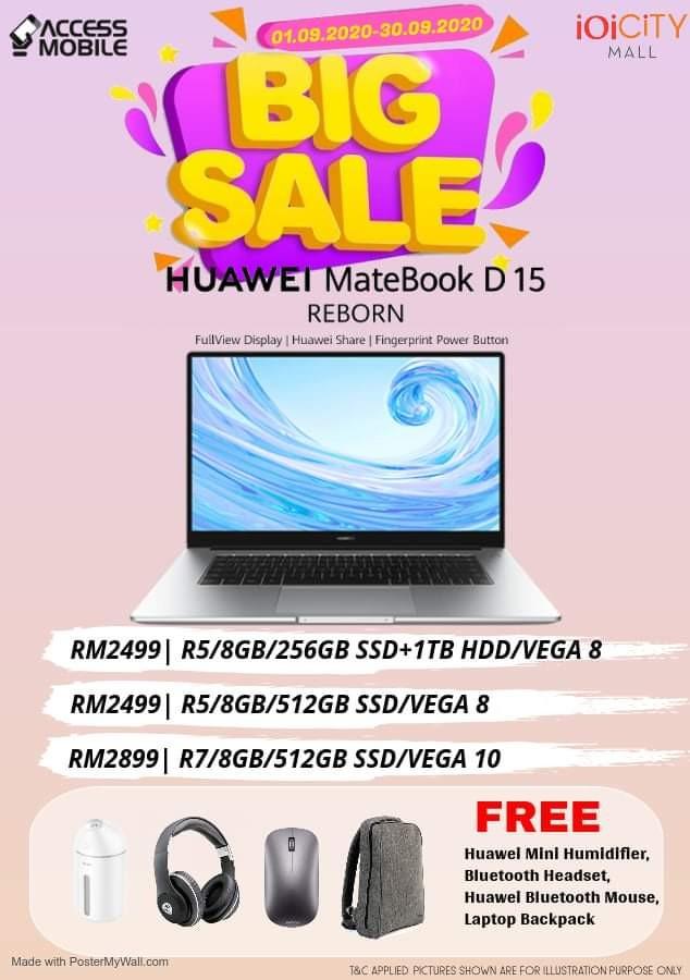 Ready Stock Crazy Deal Huawei Matebook D15 256gb 1tb Electronics Computers Laptops On Carousell