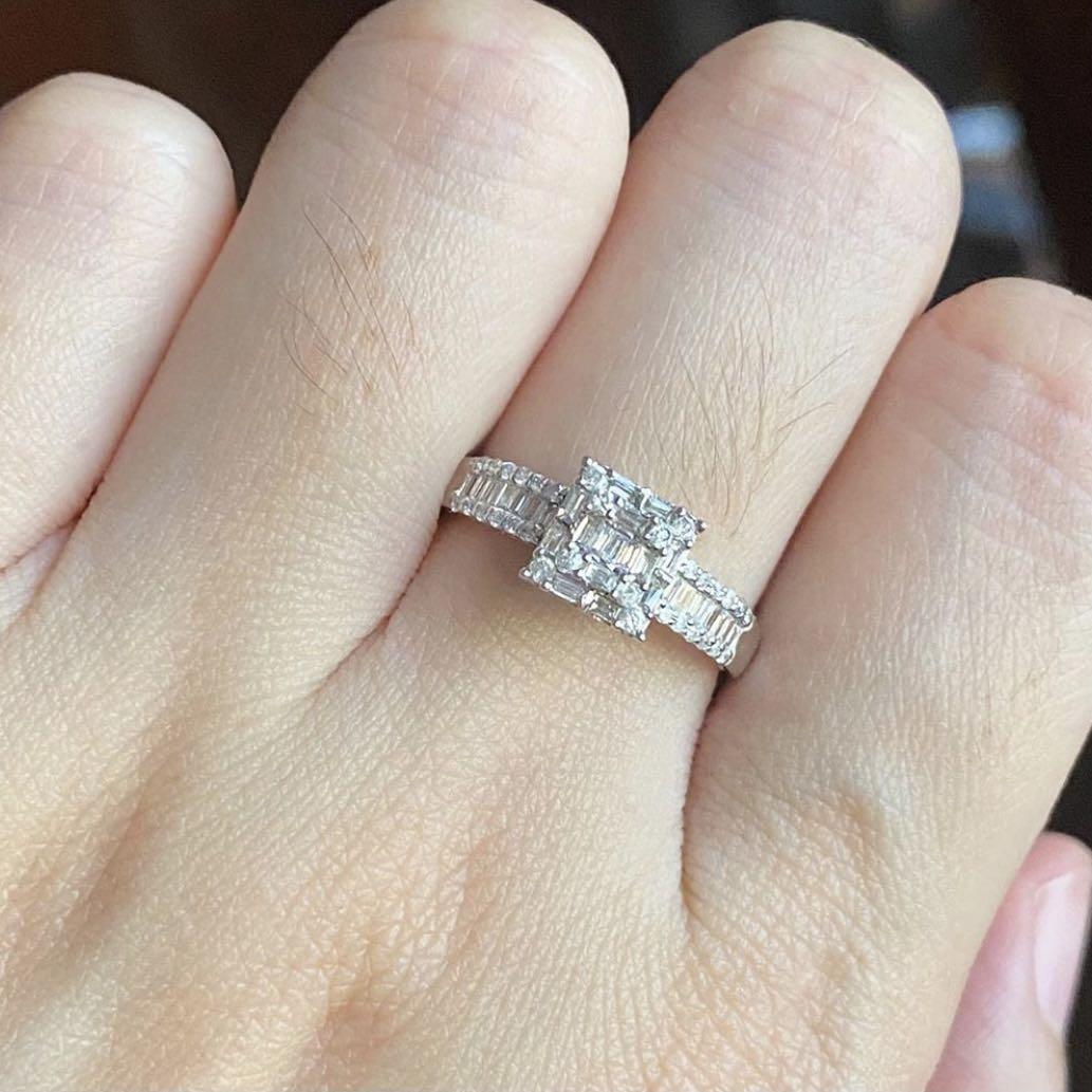 Princess cut illusion ring discount