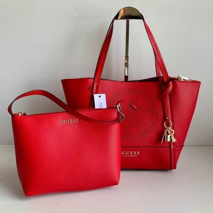 Guess Korry Dome Satchel Red Bag | Sac, Chaussure sandale, Chaussure