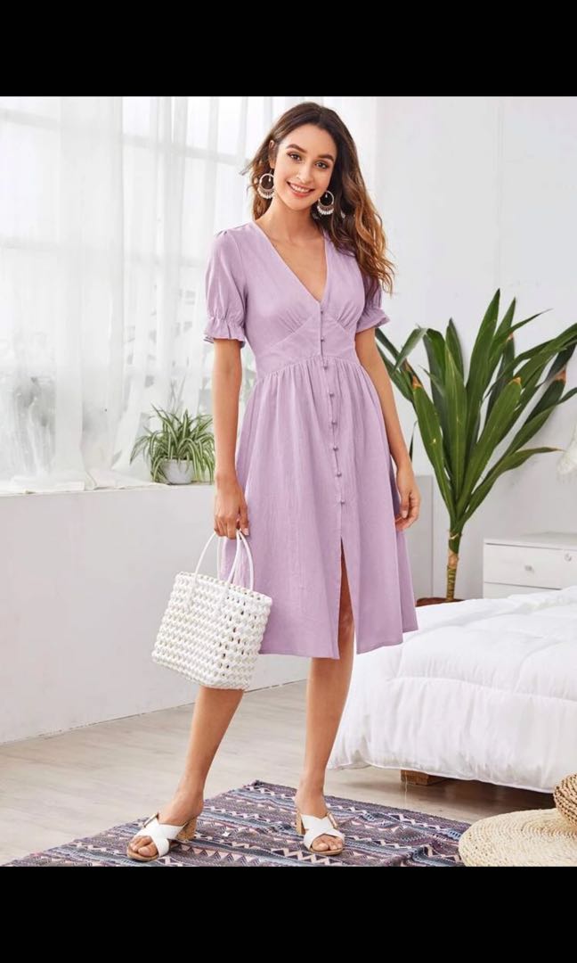 shein lavender dress
