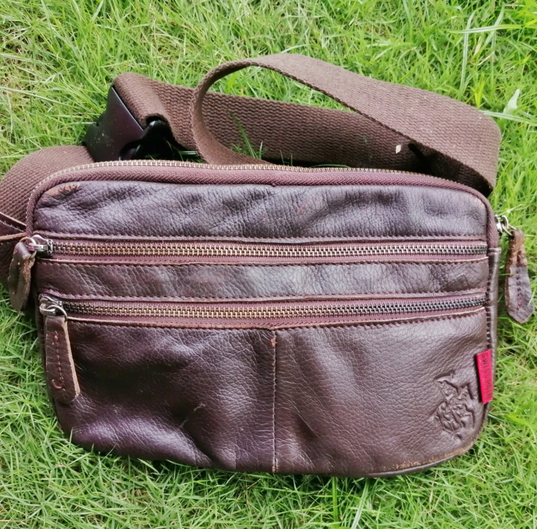 SWISS POLO WAIST BAG BEG KULIT Men s Fashion Bags Belt bags