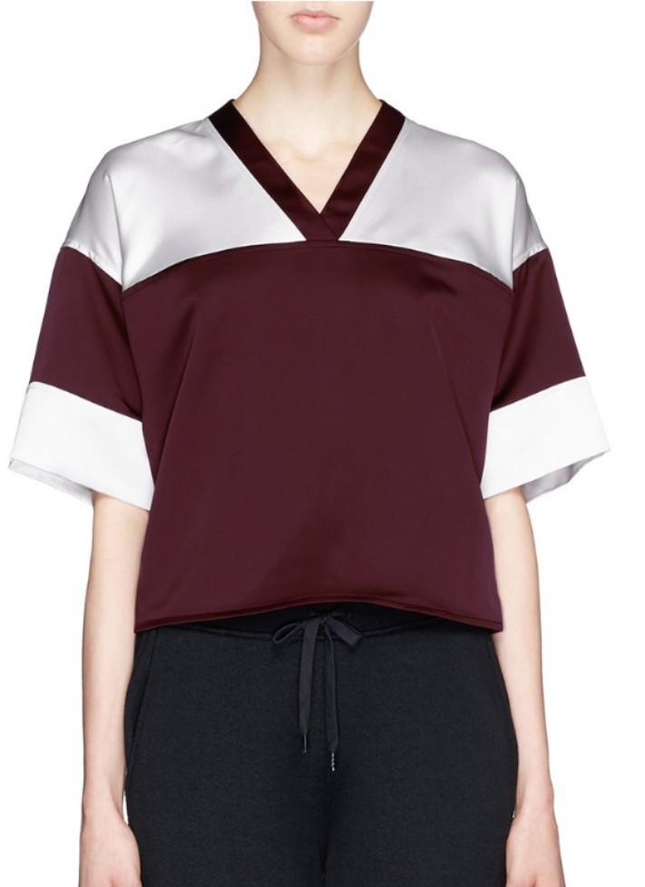 Final Drop Mid Year Sale Fixed T By Alexander Wang Colorblock Satin Top Women S Fashion Tops Others Tops On Carousell