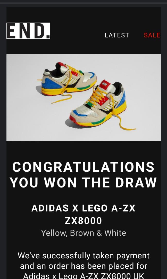US10 Adidas LEGO A-ZX 8000, Men's Fashion, Footwear, Sneakers on Carousell