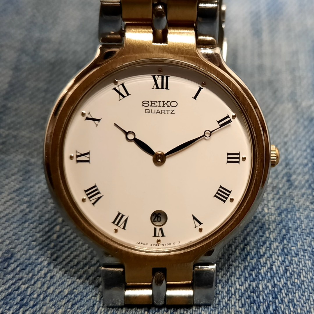 Vintage 1990 Seiko Quartz 5Y39-6090 Wristwatch, Women's Fashion, Watches &  Accessories, Watches on Carousell