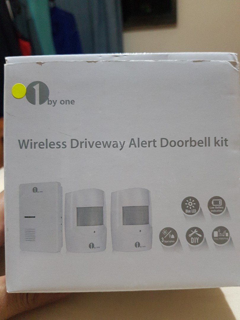 Wireless Driveway Alert Doorbell Kit, Furniture & Home Living, Security ...