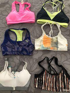 Women’s sports bras - Lorna Jane, Puma, Skins, Cotton On