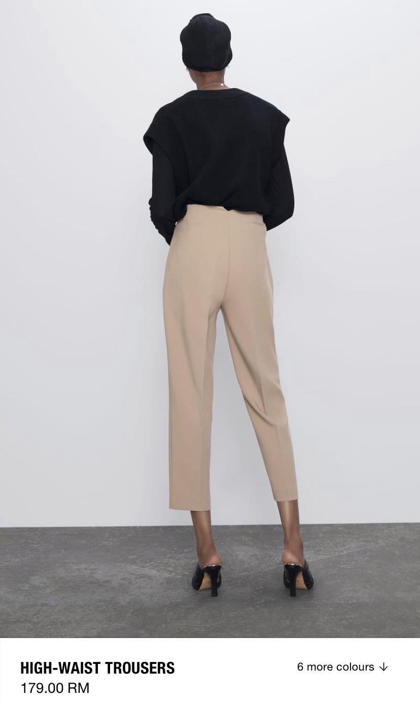 Zara September 2020 new arrival camel high waist pants, Women's Fashion,  Bottoms, Jeans & Leggings on Carousell