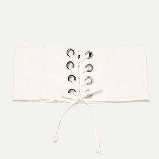 ZARA WHITE CORSET BELT