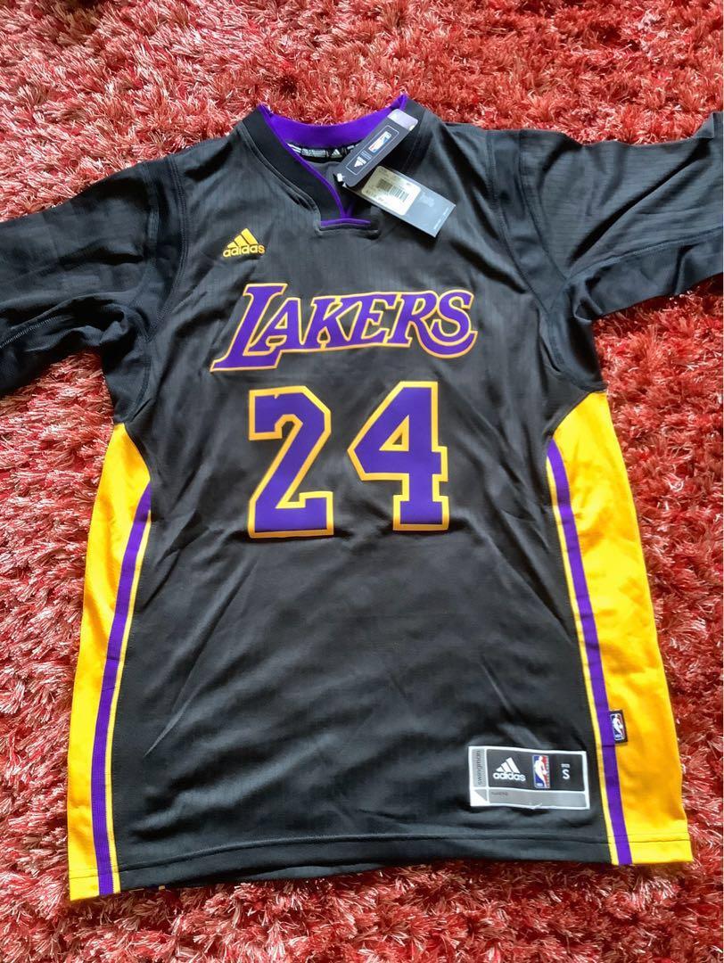 100% Authentic Kobe Bryant Adidas Lakers Pro Cut Purple Jersey