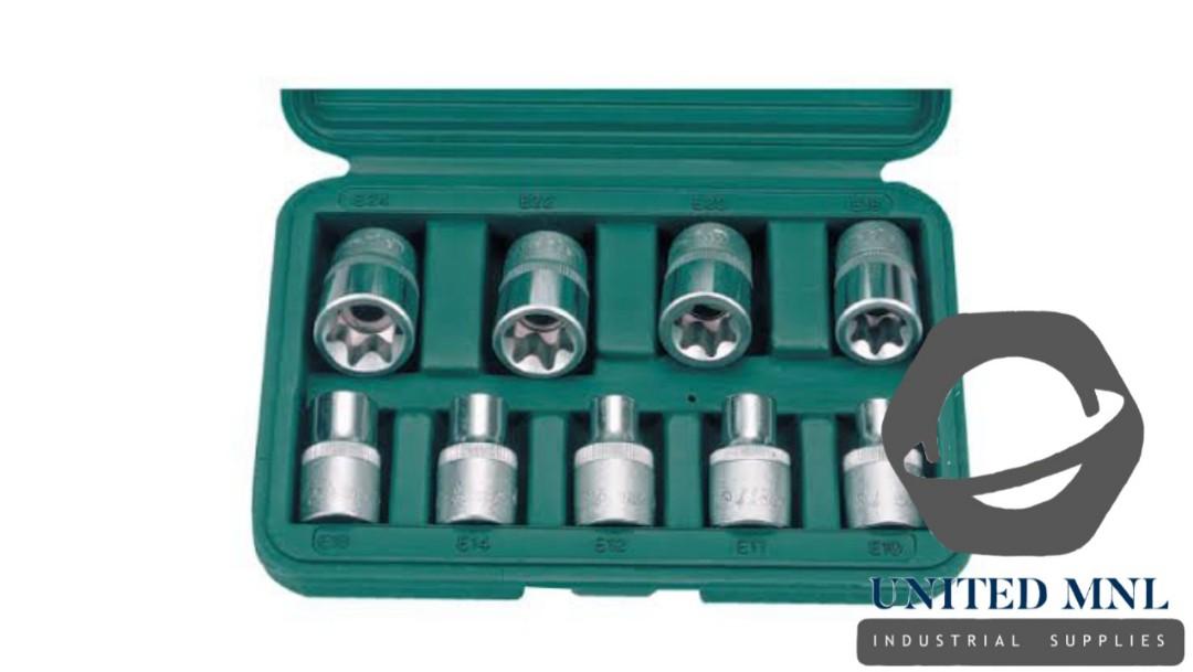 Dr 9pcs E Star Socket Set Commercial Industrial Construction Tools Equipment On Carousell
