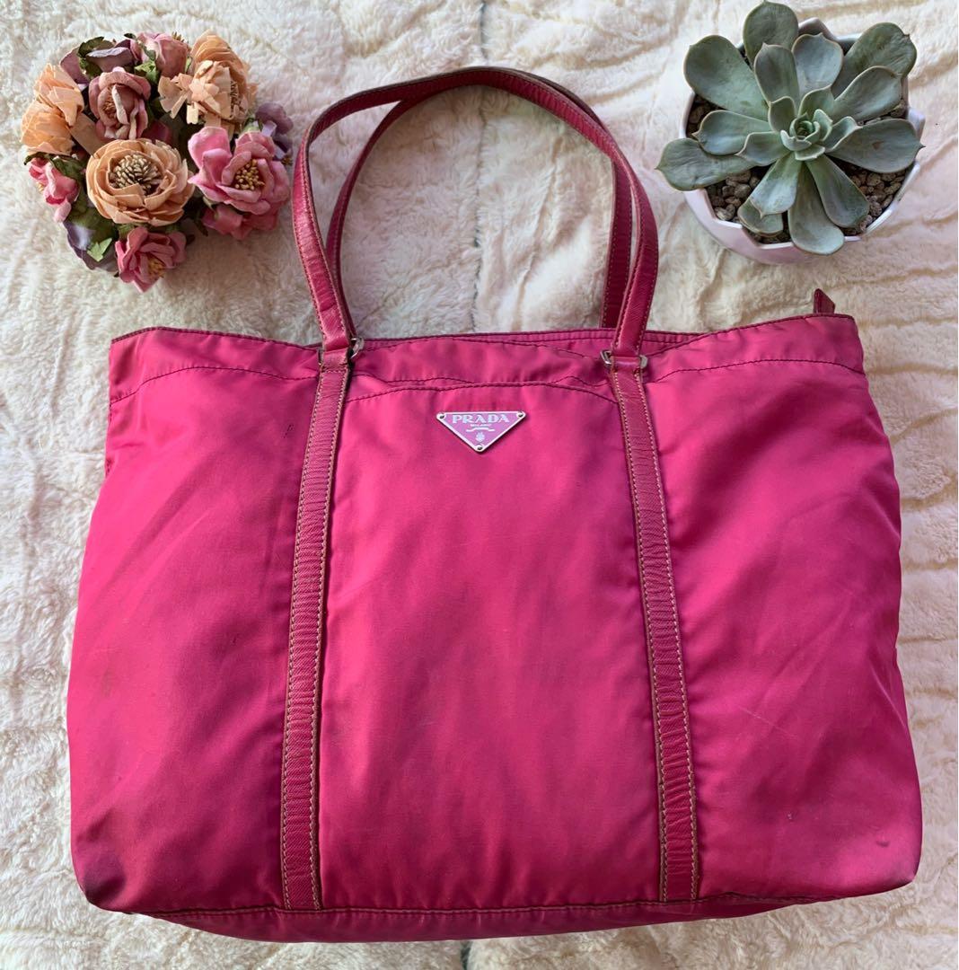 ? Orginal Prada Pink Tote Bag, Luxury, Bags & Wallets on Carousell