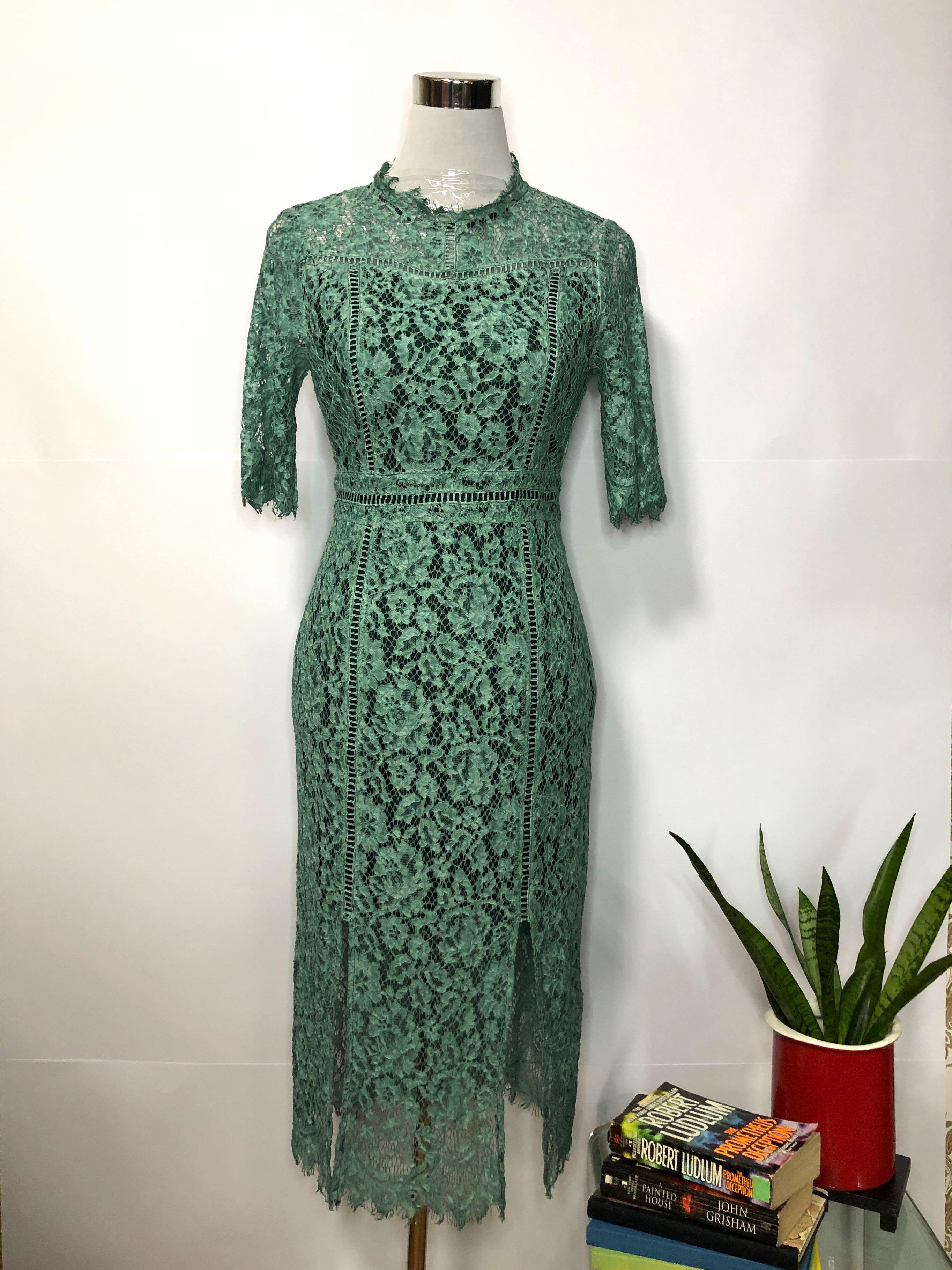 pine green color dress