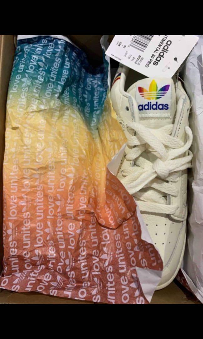 Adidas Continental 80 Pride Men s Fashion Footwear Sneakers on