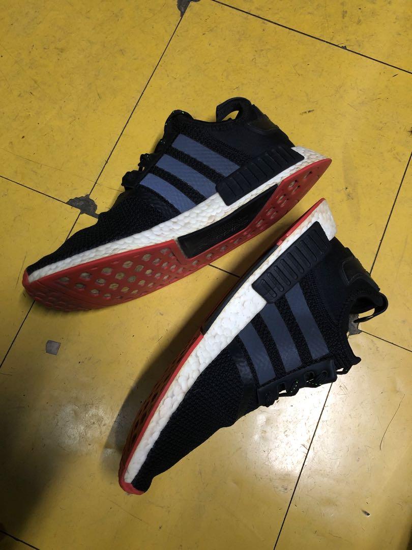 Adidas NMD R1 PK Black Scarlet Men s Fashion Footwear