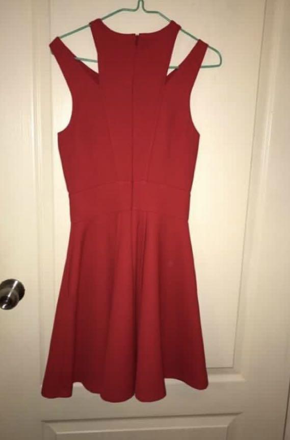 armani exchange red dress