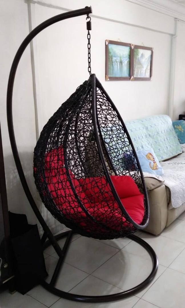 Bird's Nest Hanging Chair/ Swinging Cocoon Chair, Furniture & Home