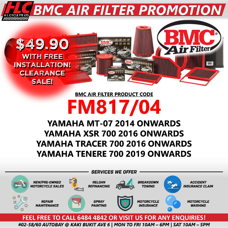 BMC AIR FILTER FM817/04, Motorcycles, Motorcycle Accessories on Carousell