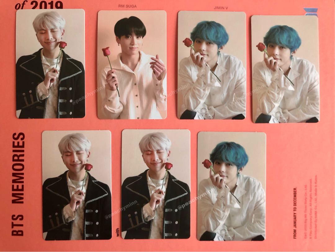 Bts memories of 2019 dvd photocard, Hobbies & Toys, Collectibles