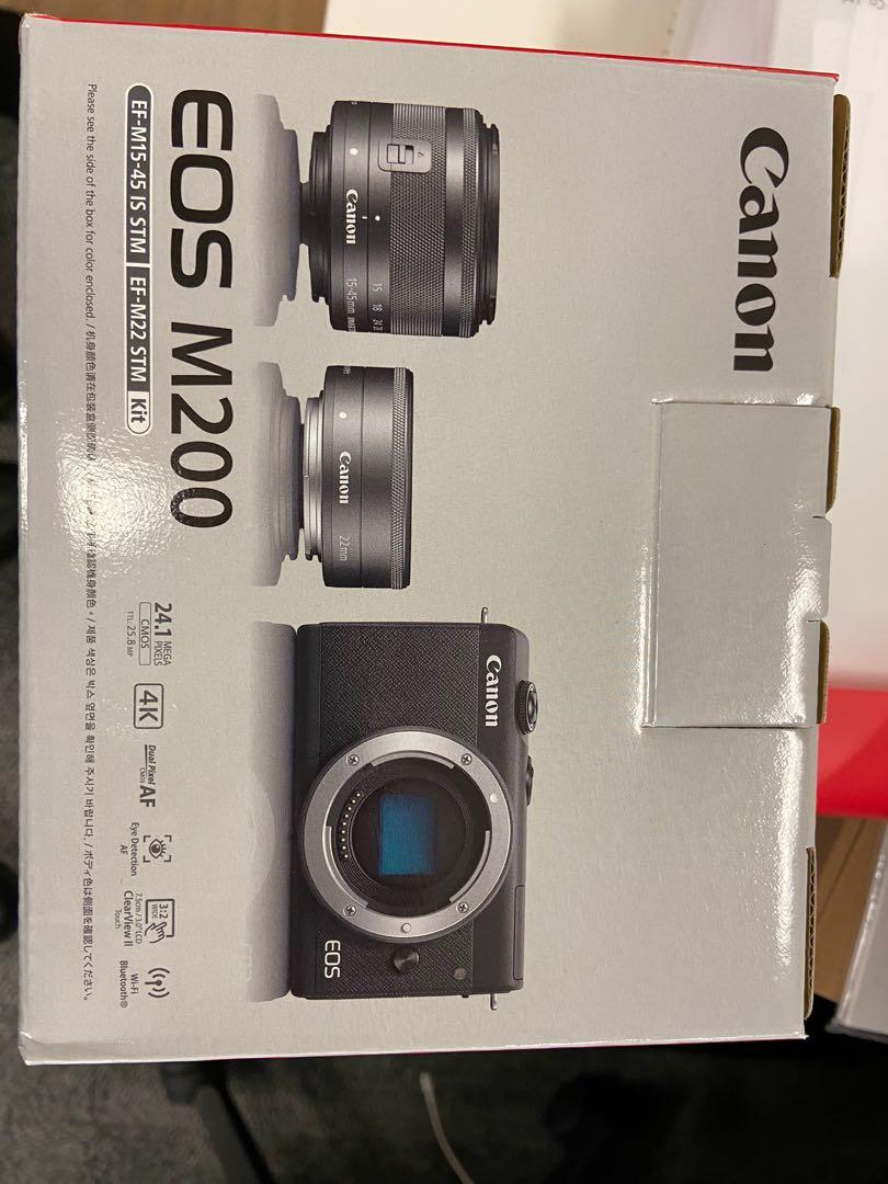 Canon EOS M200 連EF-M 15-45mm 及22mm 雙鏡頭套裝, 攝影器材, 鏡頭及