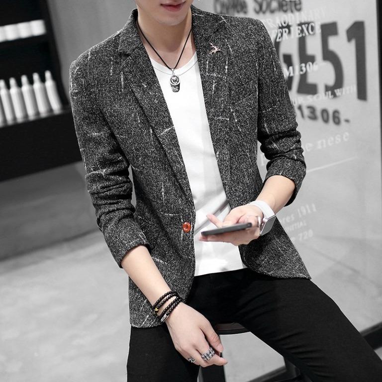 Korean style men's blazers hotsell