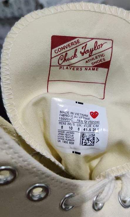 Cdg converse deals tag
