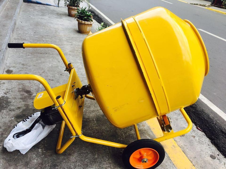CEMENT MIXER 350 Liters 1 Bagger (Category: Construction & Building Materials) located in Manila. Submitted by mago_lifting (Listing ID 1037671754, Image 1). Description: Volts: 220/230 Power: 2.2 Kw / 3 Horse Power Motor Speed: 1400 Total Dimension: L: 130 cm W: 80 cm H: 102 cm Total Weight: 100 Kg Important Notes: * don't use if power is less than 200 Volts * if alarm went on stop using it means its overheating, let the motor rest * always clea