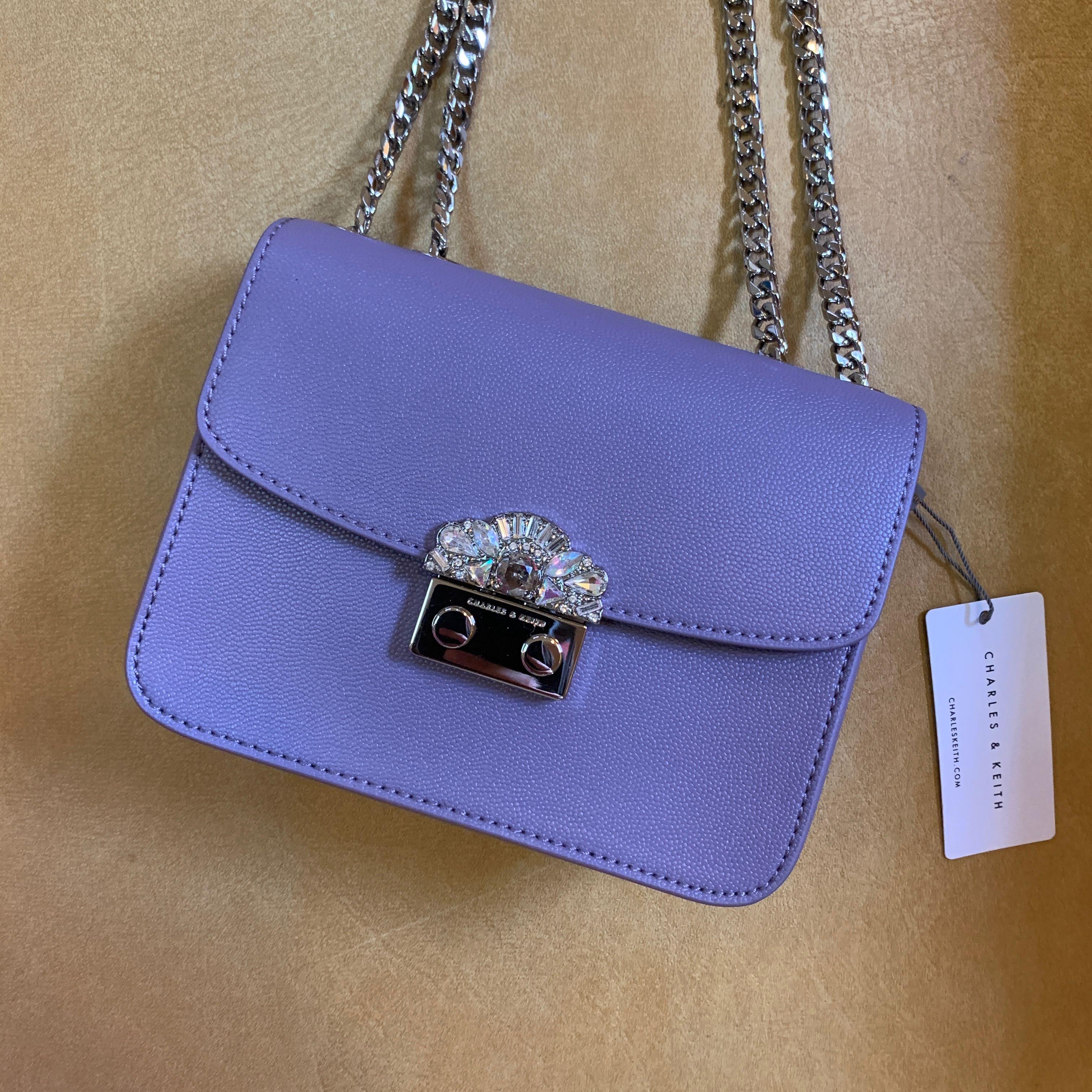 Charles and keith embellished buckle crossbody bag outlet