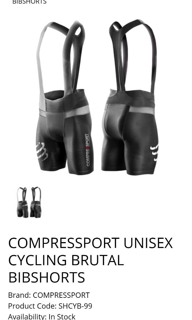Compressport cycling brutal bib short