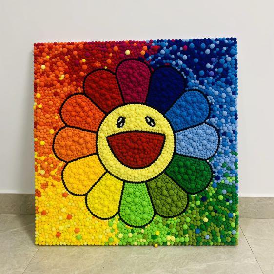 Buy Back in Stockdiy Pom-pom Crafts for Takashi Murakami Flower Online in  India 