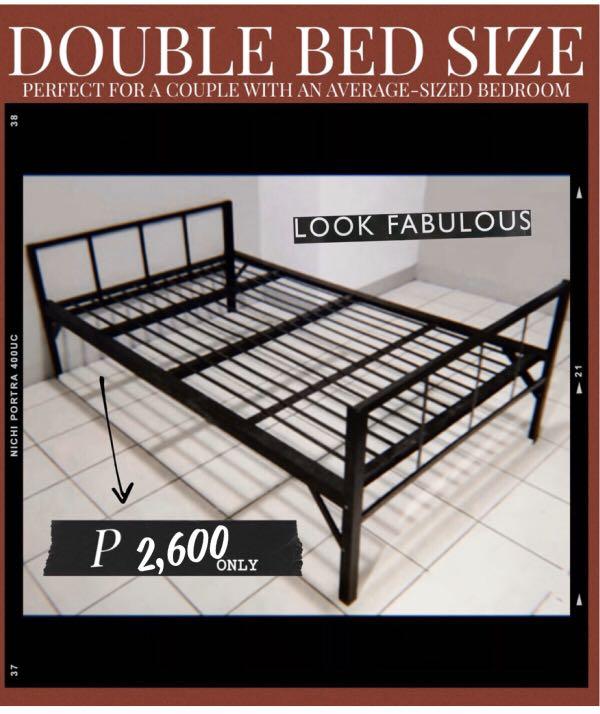 Double Bed Frame 48 X75 Furniture, What Is The Size Of Double Bed In Philippines
