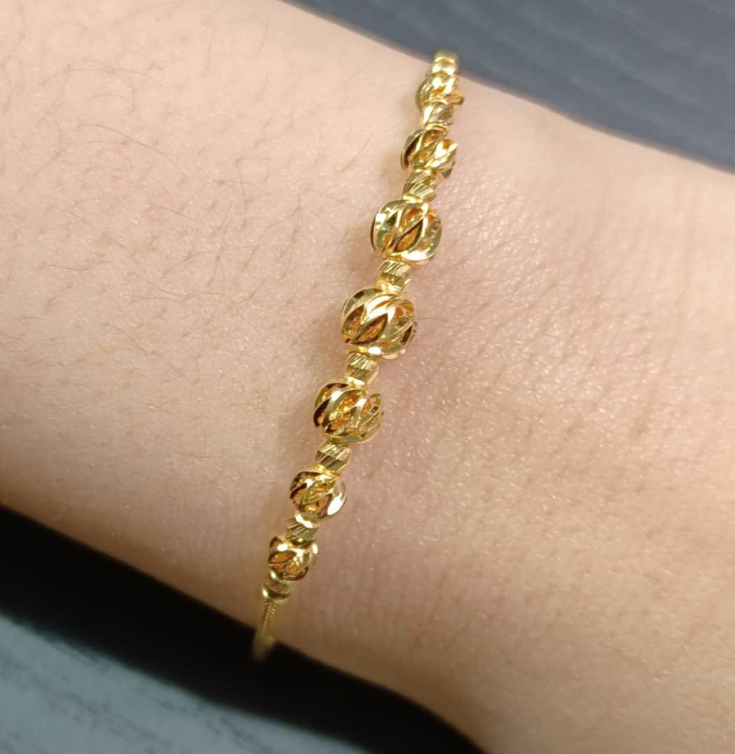 Emas 916 Rantai Tangan Bajet Choker Women S Fashion Jewellery On Carousell