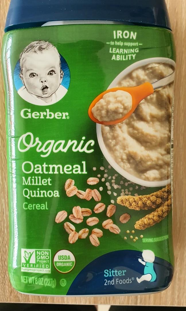 gerber organic oatmeal millet quinoa cereal